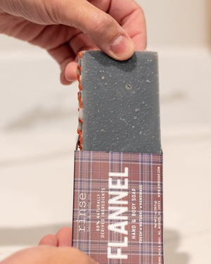 Flannel handmade natural bar soap by Rinse Bath & Body