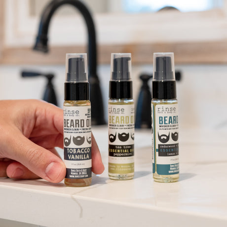 Handmade Tobacco Vanilla natural facial oil serum - naturally derived - alternate angle