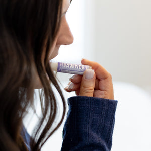 Rinse Lavender natural lip balm - long-lasting moisture - alternate angle