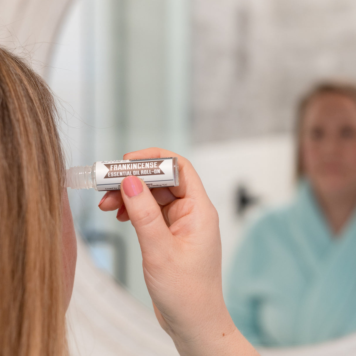 Handmade Frankincense essential oil roll-on - naturally derived - detail view