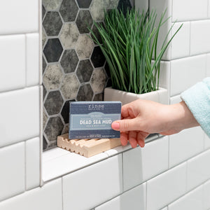 Handmade Dead Sea Mud handmade natural bar soap - naturally derived - detail view