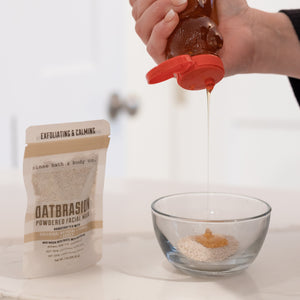 Rinse Oatbrasion natural face mask - deep cleansing and detox - lifestyle shot