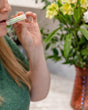 Lemon Mint lip balm — tart lemon, a little sugar and a cool mint finish. Rinse Bath & Body Co.