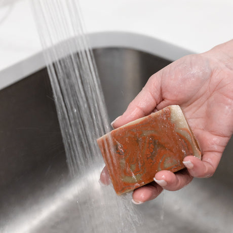 Rinse Cabernet Sauvignon handmade natural bar soap - moisturizing and gentle - alternate angle