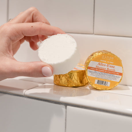 Natural aromatherapy shower steamer | Aller Ease | Rinse Bath & Body Co. - alternate angle