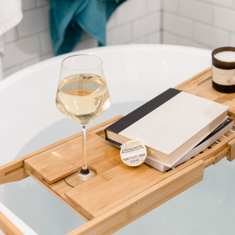 Sweet Vanilla bath bomb from Rinse - cocoa butter infused - alternate angle