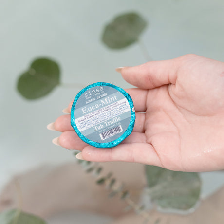 Natural bath bomb | Euca Mint | Rinse Bath & Body Co. - alternate angle