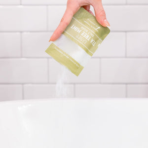 Rinse Tea Tree Mint natural bath soak - relaxing mineral soak - alternate angle