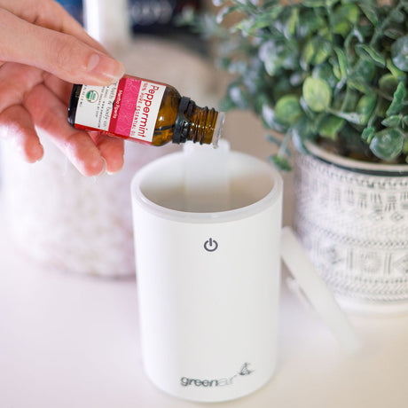 Handmade Peppermint Essential Oil Certified Organ pure essential oil - naturally derived - alternate angle