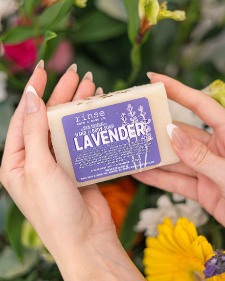 Lavender Soap + Skin Stick Box — in-use