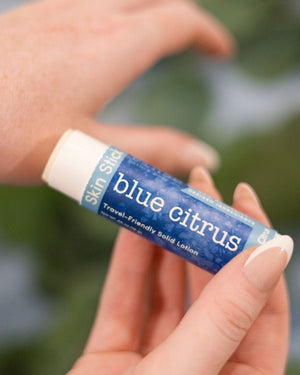 Blue Citrus solid lotion stick by Rinse Bath & Body
