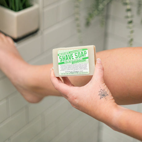 Natural handmade natural bar soap | Speppermint Shave | Rinse Bath & Body Co. - alternate angle