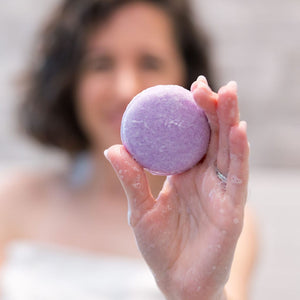 natural shampoo bar in Lavender by Rinse Bath & Body - detail view