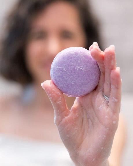 natural shampoo bar in Lavender by Rinse Bath & Body - detail view