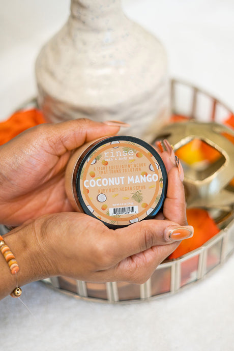 Coconut Mango Sugar Scrub | Body Buff | Tropical Exfoliating | Rinse