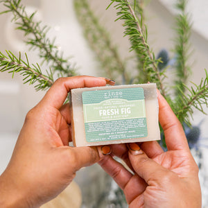 Handmade Fresh Fig handmade natural bar soap - naturally derived - alternate angle