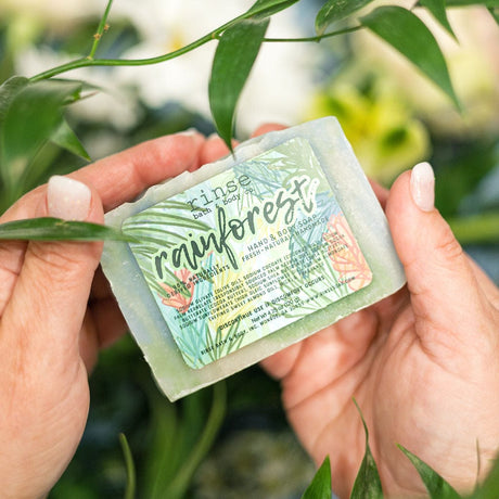 Rinse Rainforest handmade natural bar soap - moisturizing and gentle - alternate angle