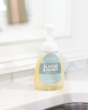 Natural natural foaming hand soap | Almond Honey | Rinse Bath & Body Co. - alternate angle