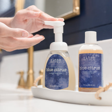 Natural natural foaming hand soap | Blue Citrus | Rinse Bath & Body Co. - alternate angle