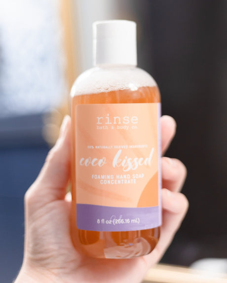 natural foaming hand soap in Coconut by Rinse Bath & Body - alternate angle