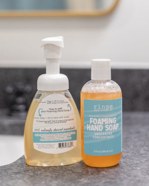 Natural natural foaming hand soap | Unscented | Rinse Bath & Body Co. - alternate angle