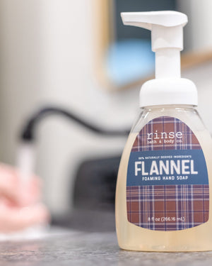 natural foaming hand soap in Flannel by Rinse Bath & Body - alternate angle