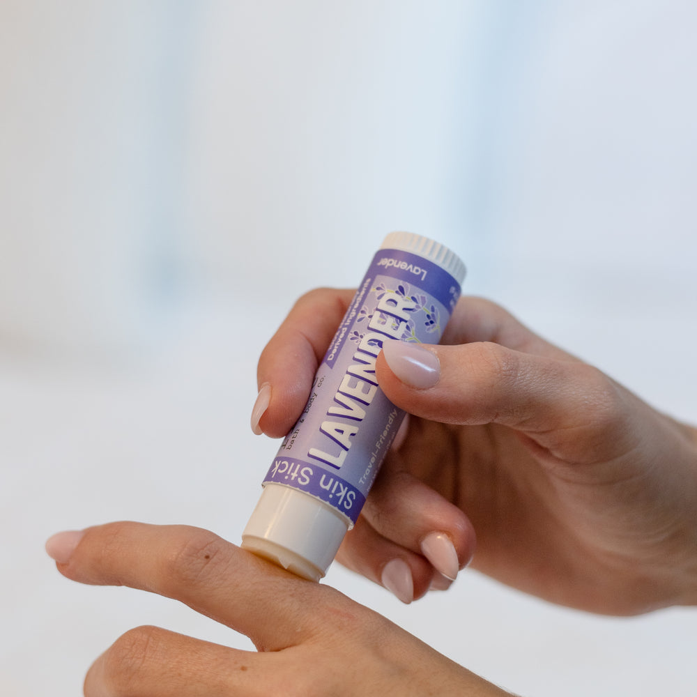 Lavender Soap + Skin Stick Box — in-use