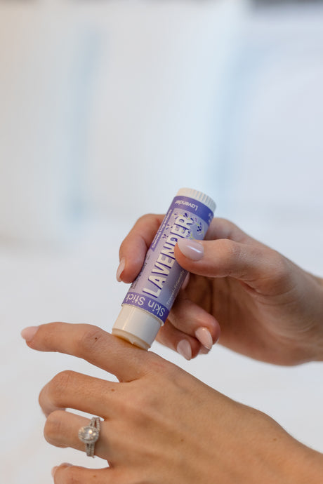 Lavender Soap + Skin Stick Box — in-use