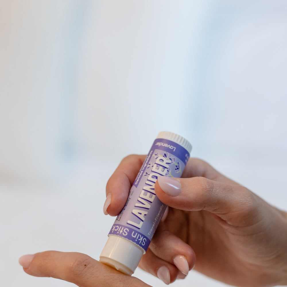 Lavender Soap + Skin Stick Box — in-use