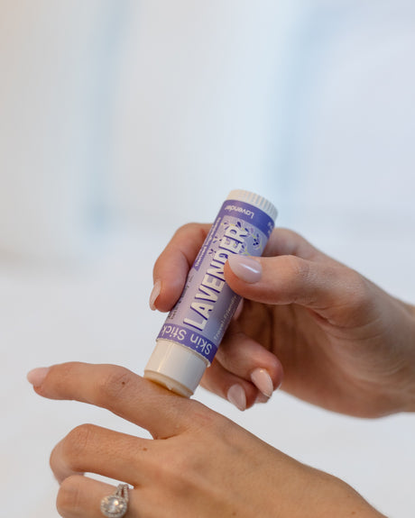 Lavender Soap + Skin Stick Box — in-use
