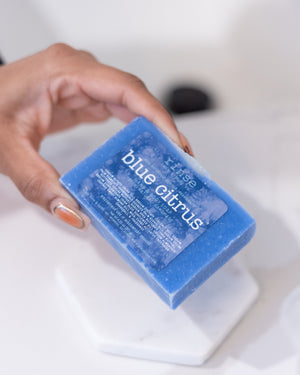 Mini Blue Citrus Soap Bar — lifestyle