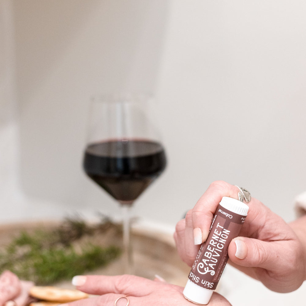 Cabernet Soap + Skin Stick Box — in-use