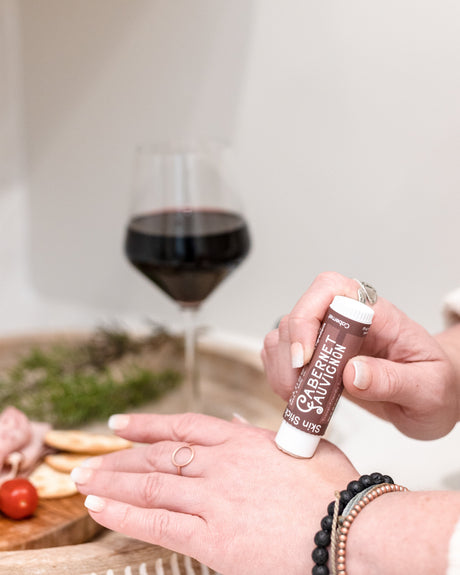 Cabernet Soap + Skin Stick Box — in-use