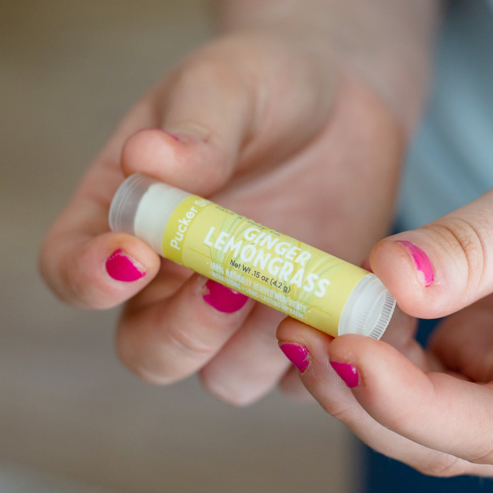 Ginger Lemongrass Pucker & Skin Stick Bundle — in-use