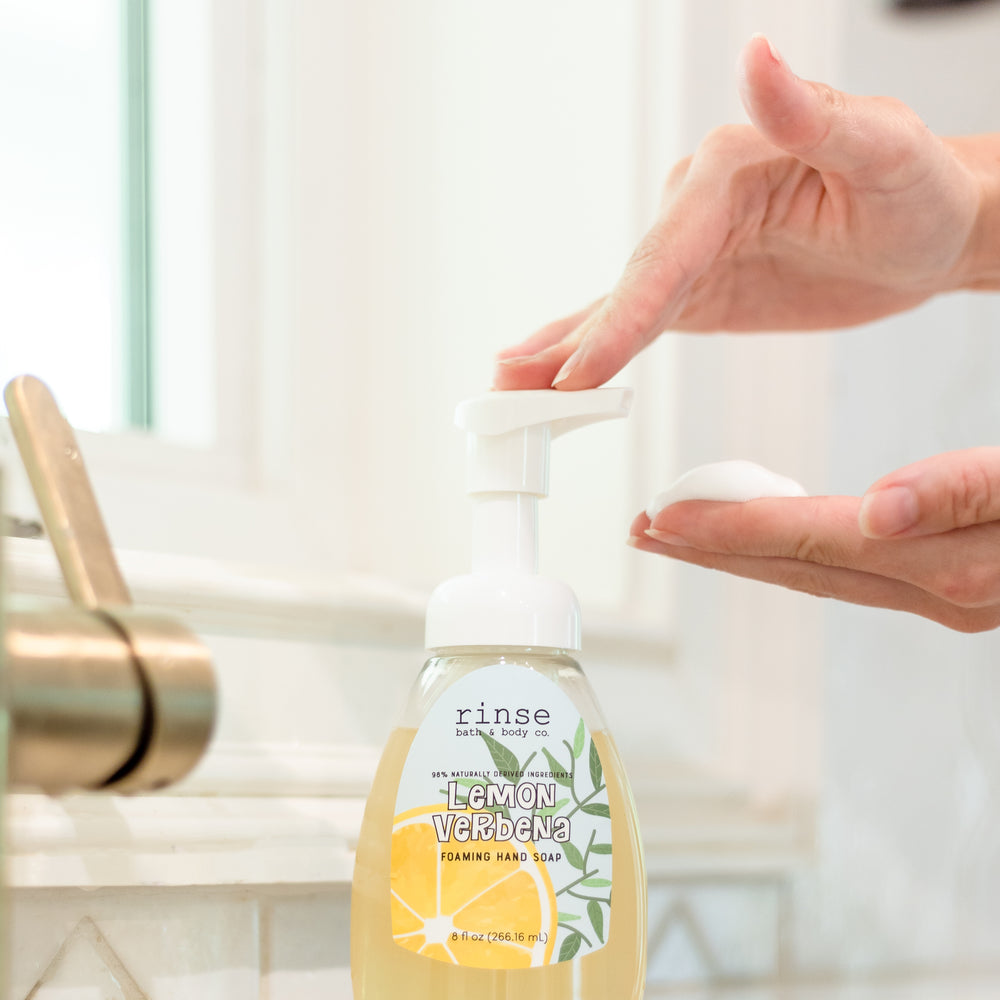 Lemon Verbena Foaming Hand Soap Concentrate — in-use