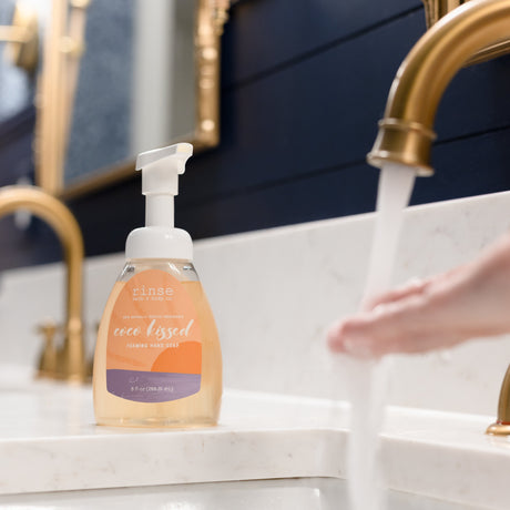 Coconut natural foaming hand soap from Rinse - handmade in Georgia - alternate angle