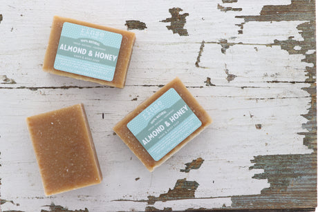 Almond & Honey Soap + Pucker Stick Box — lifestyle