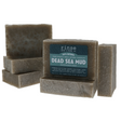 Dead Sea Mud soap bars with a visible label on a transparent background