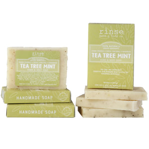 Natural handmade natural bar soap | Tea Tree Mint | Rinse Bath & Body Co.