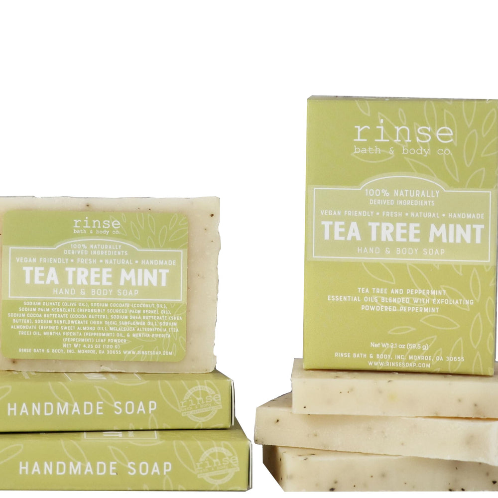 Natural handmade natural bar soap | Tea Tree Mint | Rinse Bath & Body Co.