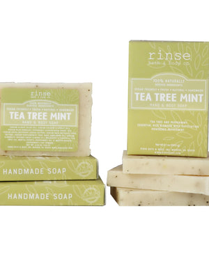 Natural handmade natural bar soap | Tea Tree Mint | Rinse Bath & Body Co.