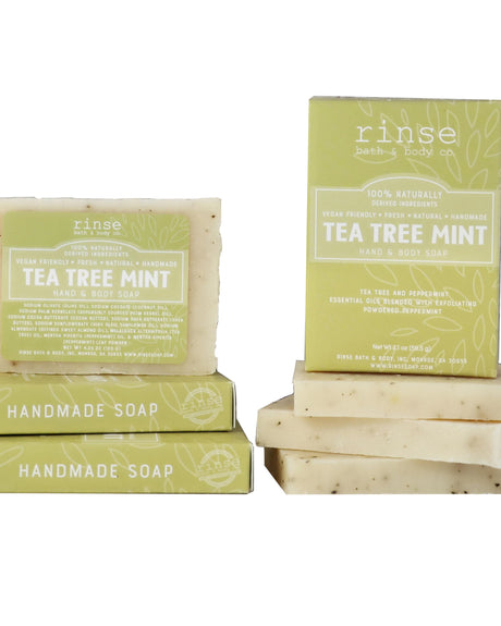 Natural handmade natural bar soap | Tea Tree Mint | Rinse Bath & Body Co.