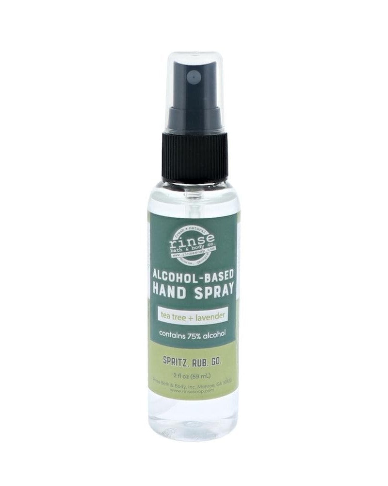 Tea Tree Lavender Hand Sanitizer Spray — 4:5 product frame, Rinse Bath & Body Co.