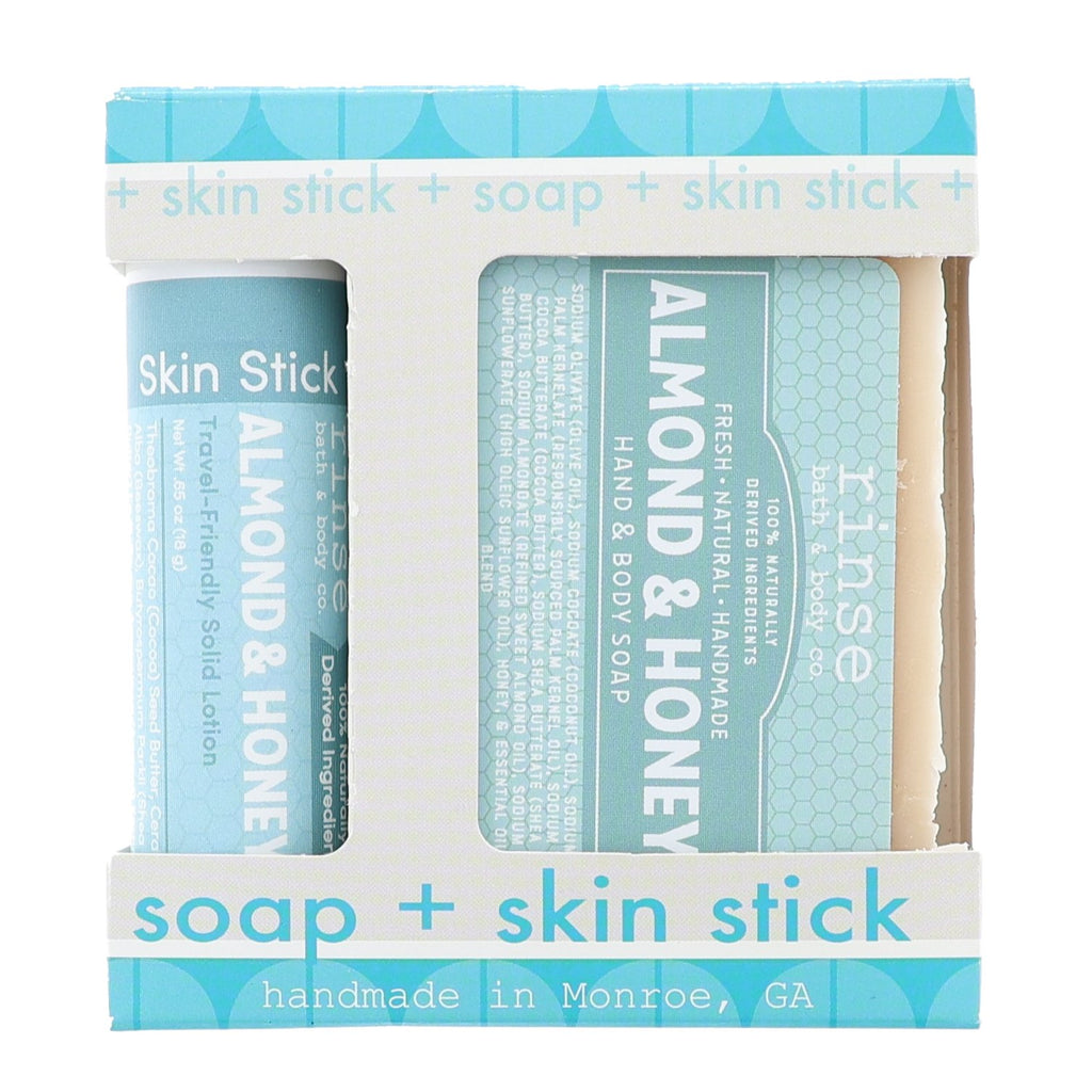 Almond & Honey Soap + Skin Stick Box - Rinse Bath & Body