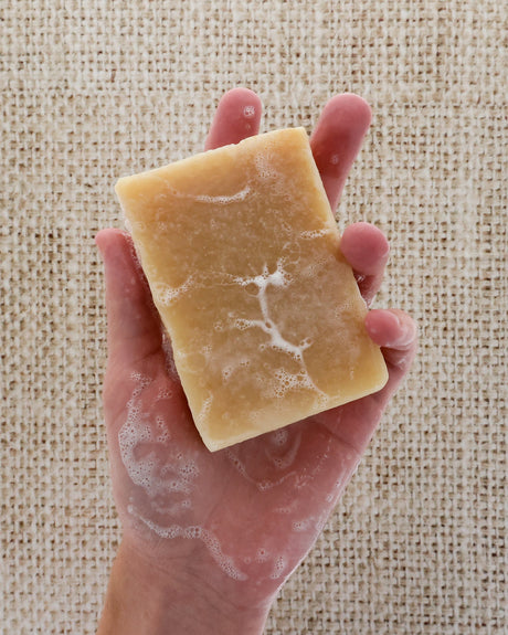 Almond & Honey Soap + Skin Stick Box — in-use