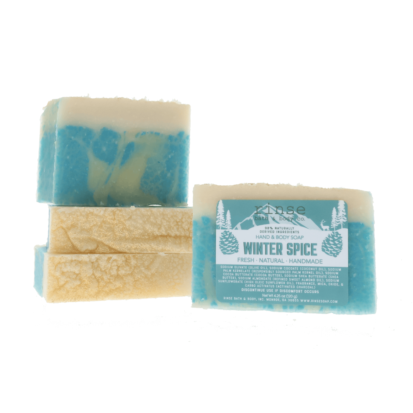 Rinse Tester - Seasonal Soap - handmade natural product - texture close-up