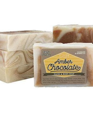 Amber Chocolate Soap — 4:5 product frame, Rinse Bath & Body Co.