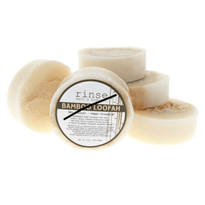 Bamboo Loofah handmade natural bar soap from Rinse - paraben-free since 2003 - alternate angle