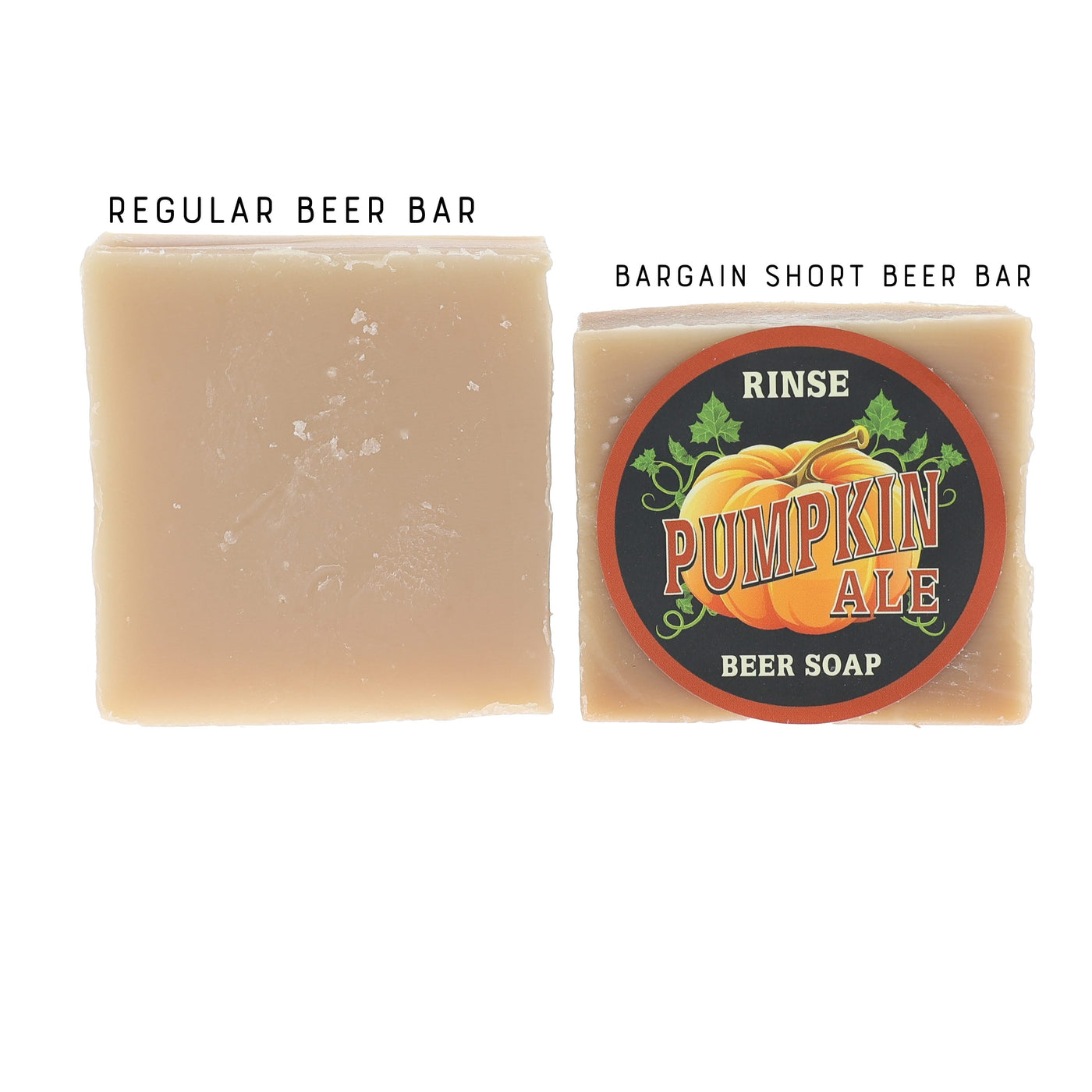 Pumpkin Ale handmade natural bar soap from Rinse - paraben-free since 2003 - alternate angle