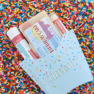 Rinse Birthday natural bath and body gift set - curated gift collection - lifestyle shot